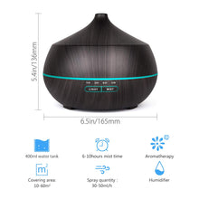 Carica l'immagine nel visualizzatore di Gallery, Tenswall 400ml Umidificatore con 7 Colori Cambiato di Luce LED,Diffusore... - Ilgrandebazar