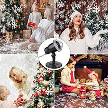 Carica l'immagine nel visualizzatore di Gallery, Proiettore Luci Natale con Fiocco di Neve, Proiettore Natale Esterno ed Interno IP65 con Telecomando,Decorazioni Natalizie per la Casa,Adatto per Natale,Compleanno, Capodanno