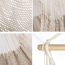Carica l'immagine nel visualizzatore di Gallery, Chihee Sedia Amaca Super Grande sospesa Corda di Cotone Bianco Naturale