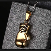 Carica l'immagine nel visualizzatore di Gallery, Cupimatch punk rock in acciaio inox Pendente Ciondolo Collana Boxe Guanti a... - Ilgrandebazar
