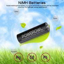 Carica l'immagine nel visualizzatore di Gallery, Batterie AA Ricaricabili, POWEROWL 8 Pezzi 2800 8AA, Ricaricabili - Ilgrandebazar
