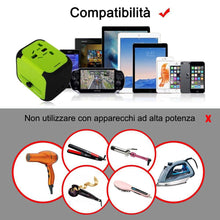 Carica l'immagine nel visualizzatore di Gallery, Adattatore da Viaggio con 2 USB 3.0 (US/EU/UK/AU) Universale Verde - Ilgrandebazar