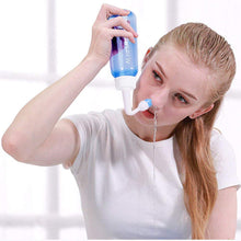 Carica l'immagine nel visualizzatore di Gallery, CROING (500ml bottiglia) Irrigatore Nasale Manuale per Lavaggi Nasali Neti lota per Irrigazione Nasale con due Beccucci