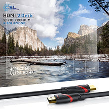 Carica l'immagine nel visualizzatore di Gallery, CSL - 10m Cavo HDMI 4k 60Hz HDR - 2.0 a b - 4K 3D UHD 1080p R Nero