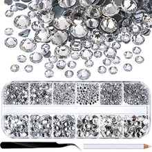 Carica l'immagine nel visualizzatore di Gallery, Jovitec 2000 Pezzi Strass di Vetro Flatback Hot Fix Rotondo Gemme Grigio - Ilgrandebazar