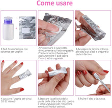 Carica l'immagine nel visualizzatore di Gallery, Lictin 200PCS Remover Foil Wraps del Rimuovere smalto gel per Unghie, Fogli di Alluminio per Rimuovere lo Smalto,Nail wraps di tamponi di cotone + Spingi Cuticole Professionale