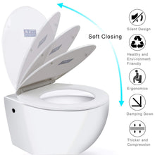 Carica l'immagine nel visualizzatore di Gallery, Sedile WC Copriwater Universale O Forma Rotonda, Coprivaso Tavoletta O - Ilgrandebazar