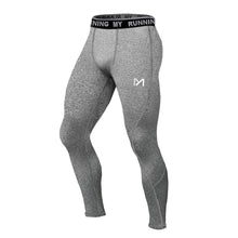 Carica l'immagine nel visualizzatore di Gallery, MEETYOO Leggings Uomo, Calzamaglie Sportive Pantaloni Fitness L, Grigio-2 - Ilgrandebazar