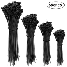 Carica l'immagine nel visualizzatore di Gallery, Faburo 600pz Fascette Plastica per Cablaggio, Nero - Ilgrandebazar