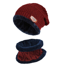 Carica l'immagine nel visualizzatore di Gallery, VBIGER Cappello Uomo invernale Berretto in Maglia con sciarpa