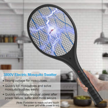 Carica l'immagine nel visualizzatore di Gallery, Racchetta Zanzare Elettrica Ricaricabile 2 in 1, Swatter Insetti Elettrico 3800V con 2 Luce LED, Racchetta Anti Insetti con Manico Staccabile, Torcia Rimovibile, Protezione Maglia a Doppio Strato
