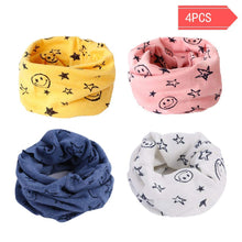 Carica l'immagine nel visualizzatore di Gallery, Danolt 4 PCS Multiuso Sciarpa per Bambini, 2 in 1 Cute Cappello del Cotone...