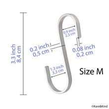 Carica l'immagine nel visualizzatore di Gallery, Ganci Piatti a S - Per Utensili da Cucina, 10x Medium, Stainless Steel