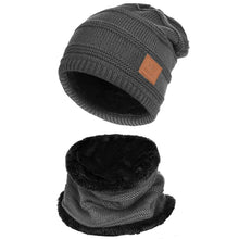 Carica l'immagine nel visualizzatore di Gallery, VBIGER Cappello Uomo invernale Berretto in Maglia con sciarpa
