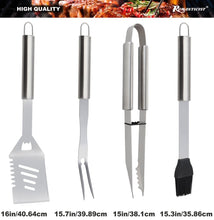 Carica l'immagine nel visualizzatore di Gallery, Romanticist 18 PC Kit Barbecue in Acciaio Inox - 43 x 7.75 x 17.25cm - Ilgrandebazar