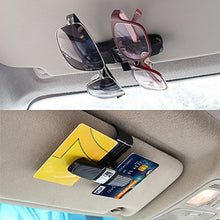 Carica l'immagine nel visualizzatore di Gallery, FineGood - Set di 2 Supporti per Occhiali da Sole Auto, con Clip Nero - Ilgrandebazar