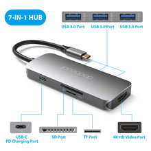 Carica l'immagine nel visualizzatore di Gallery, Hub USB C, dodocool Adattatore 7-in-1 USB-c hub con HDMI 4K, Lettore di...