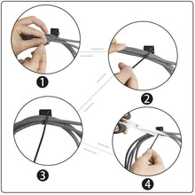 Carica l'immagine nel visualizzatore di Gallery, Faburo 100pz Autoadesivo Clip Cavo Fermacavi Supporto, Nero+100pz Fascette... - Ilgrandebazar