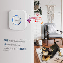 Carica l'immagine nel visualizzatore di Gallery, YISSVIC Campanello Senza Fili No Batteria Necessaria Wireless... - Ilgrandebazar
