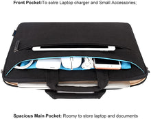 Carica l'immagine nel visualizzatore di Gallery, DOMISO 15.6 Pollici Borsa a Tracolla per Laptop Impermeabile Cartella Borsa Porta PC con Manico per 15.6" Lenovo Yoga Chromebook/ThinkPad T580/Asus ROG Zephyrus GX501/HP Pavilion 15/Acer Swift 3,Nero 15.6 Pollici Nero