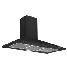 Carica l'immagine nel visualizzatore di Gallery, Ciarra, cappa con aspiratore, da cucina, 90cm, in acciaio INOX (nero) Nero - Ilgrandebazar
