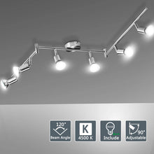 Carica l'immagine nel visualizzatore di Gallery, Lampadario da Soffitto Luce Bianco 4500K, Bojim 6 Luci - Naturale