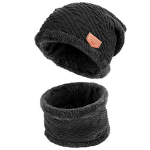 Carica l'immagine nel visualizzatore di Gallery, VBIGER Cappello Uomo invernale Berretto in Maglia con sciarpa