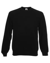 Carica l'immagine nel visualizzatore di Gallery, Fruit of the Loom Raglan Sweatshirt, Felpa Uomo, Nero (Black), Medium - Ilgrandebazar
