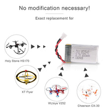 Carica l'immagine nel visualizzatore di Gallery, Crazepony-UK 2pcs 1S Lipo 3.7V 650mAh Batteria with Battery - Ilgrandebazar