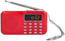 Carica l'immagine nel visualizzatore di Gallery, docooler Radio Altoparlanti Portatili Radio Portabile con Display LCD Supporto Lettore U Disco e Micro SD Card AUX MP3 Support USB Drive TF Card AUX-in Earphone-out