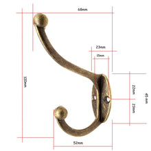 Carica l'immagine nel visualizzatore di Gallery, Fuxxer® Set di 5 ganci appendiabiti con effetto anticato, in ghisa ferro,... - Ilgrandebazar