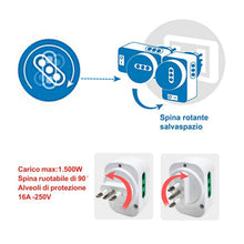 Carica l'immagine nel visualizzatore di Gallery, EXTRASTAR Adattatore Multipresa 3 prese -Adattatore rotante, Bianco - Ilgrandebazar