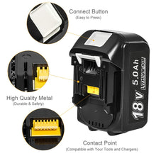 Carica l'immagine nel visualizzatore di Gallery, (2packs) HYG BL1850B 18V 5.0Ah Li-ion Batteria Bl1860b 18v 5000mah - Ilgrandebazar