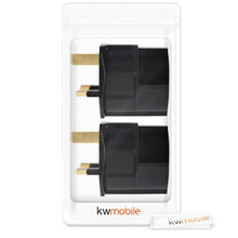 Carica l'immagine nel visualizzatore di Gallery, kwmobile 2x adattatore da viaggio UK EU - set adattatori Tipo G, Nero - Ilgrandebazar