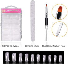 Carica l'immagine nel visualizzatore di Gallery, Gel per Unghie Ricostruzione Kit, Mysweety 8 Colorati Poly Gel professionale Rosa, con Unghie Finte/Pennello/Gel Chiodo Base/Top Coat/Soluzione Slip