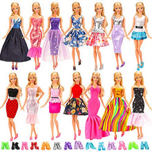 Carica l'immagine nel visualizzatore di Gallery, Miunana 28 Pezzi per 11.5 5 Abiti + 10 Pcs Scarpe + 13 Accessori Per Barbie - Ilgrandebazar