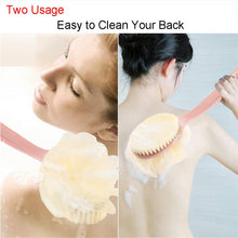 Carica l'immagine nel visualizzatore di Gallery, Spazzola per il bagno a manico lungo, 2 in 1 corpo rosa - Ilgrandebazar