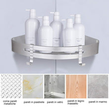 Carica l'immagine nel visualizzatore di Gallery, GOLDGE 2 Pezzi Mensola Doccia per Bagno Mensole da Muro Senza Foratura -... - Ilgrandebazar