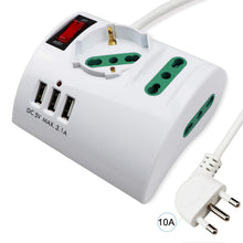 Carica l'immagine nel visualizzatore di Gallery, Extrastar Multipresa da Scrivania/Tavolo con Presa 3 Prese -3 USB, Bianco - Ilgrandebazar