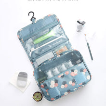 Carica l'immagine nel visualizzatore di Gallery, OrgaWise Borsa da toilette viaggio pensata Blu-margherita