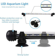 Carica l'immagine nel visualizzatore di Gallery, 92 cm luce LED per acquario, illuminazione subacquea, IP68, copertura impermeabile, lampada a LED spina UE per serbatoio con telecomando RGB cambia colore (1,8 x 92 cm, bianco e blu)