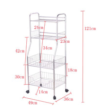 Carica l'immagine nel visualizzatore di Gallery, DoubleBlack Scaffale Metallo Scaffalatura Metallica con Ruote Cucina...
