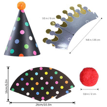 Carica l'immagine nel visualizzatore di Gallery, BESTZY 22pcs Cappellini per Feste Compleanno Bambini Carta...