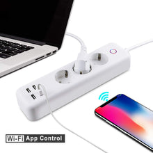 Carica l'immagine nel visualizzatore di Gallery, Ciabatta WiFi Intelligente Multipresa a 3 AC+ 4 USB Controllo Multipresa, A - Ilgrandebazar