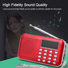 Carica l'immagine nel visualizzatore di Gallery, docooler Mini FM Portatile Radio Altoparlanti con Display LCD Supporto Rosso