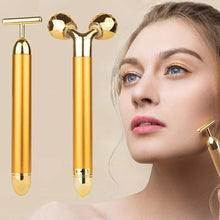 Carica l'immagine nel visualizzatore di Gallery, 2-IN-1 Beauty Bar Rullo massaggiatore viso 24k Golden Pulse, massaggiatore... - Ilgrandebazar