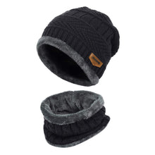 Carica l'immagine nel visualizzatore di Gallery, VBIGER Cappello Uomo invernale Berretto in Maglia con sciarpa