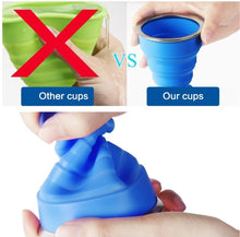 Carica l'immagine nel visualizzatore di Gallery, FUNNY HOUSE Tazza da Viaggio Pieghevole, Portabile a Livello Alimentare Blu - Ilgrandebazar