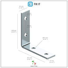 Carica l'immagine nel visualizzatore di Gallery, Coppia staffe per mensole - porta - Acciaio 104 x 104 mm forza... - Ilgrandebazar