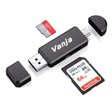 Carica l'immagine nel visualizzatore di Gallery, Vanja Lettore di Schede Memoria SD/Micro SD, Adattatore Micro USB OTG e... - Ilgrandebazar